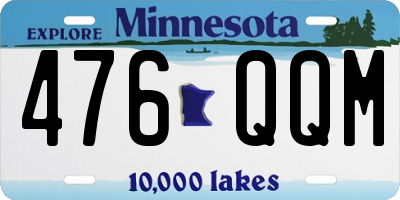 MN license plate 476QQM
