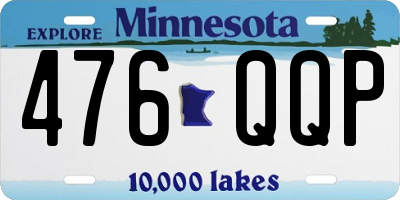 MN license plate 476QQP