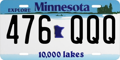 MN license plate 476QQQ