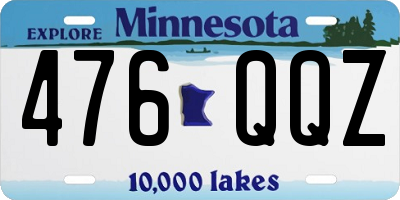 MN license plate 476QQZ