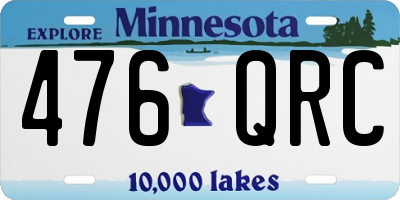 MN license plate 476QRC