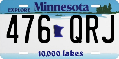 MN license plate 476QRJ