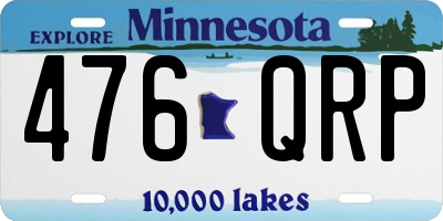 MN license plate 476QRP