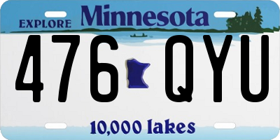 MN license plate 476QYU