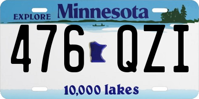 MN license plate 476QZI