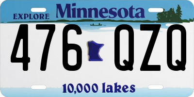 MN license plate 476QZQ