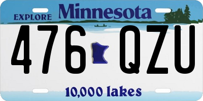 MN license plate 476QZU