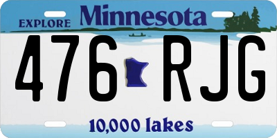 MN license plate 476RJG