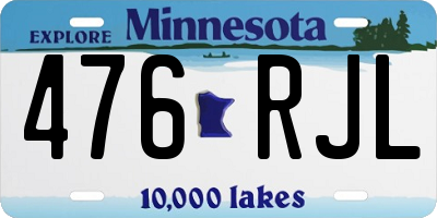 MN license plate 476RJL