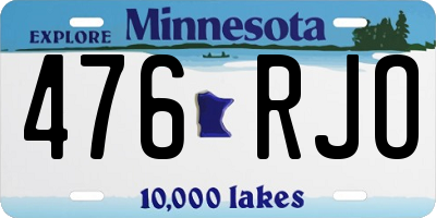 MN license plate 476RJO