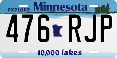 MN license plate 476RJP