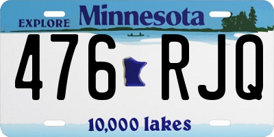 MN license plate 476RJQ