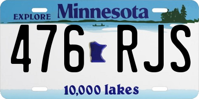 MN license plate 476RJS