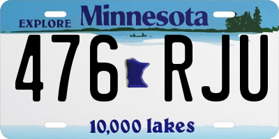 MN license plate 476RJU