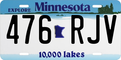 MN license plate 476RJV