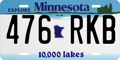 MN license plate 476RKB
