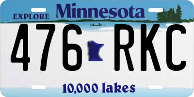MN license plate 476RKC