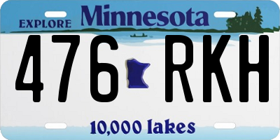MN license plate 476RKH