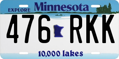 MN license plate 476RKK