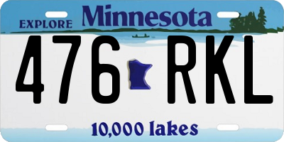 MN license plate 476RKL