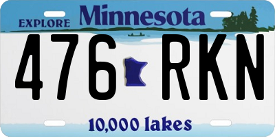MN license plate 476RKN