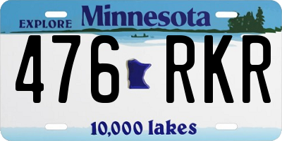 MN license plate 476RKR