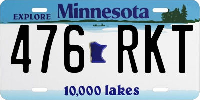 MN license plate 476RKT