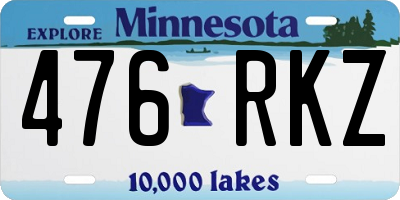 MN license plate 476RKZ