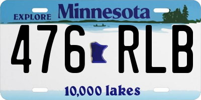 MN license plate 476RLB