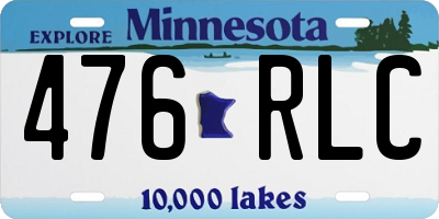 MN license plate 476RLC