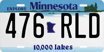 MN license plate 476RLD