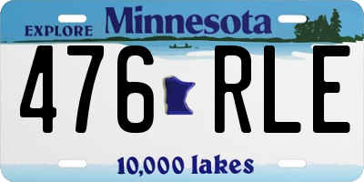 MN license plate 476RLE