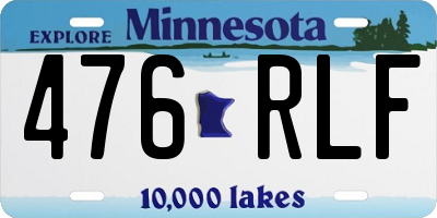 MN license plate 476RLF