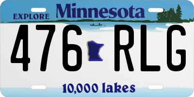 MN license plate 476RLG