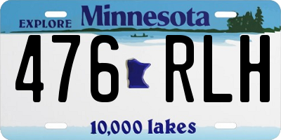 MN license plate 476RLH