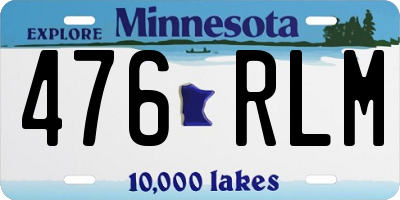 MN license plate 476RLM