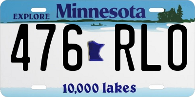 MN license plate 476RLO