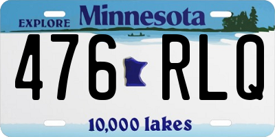 MN license plate 476RLQ