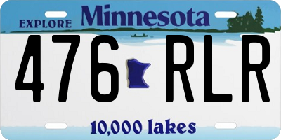 MN license plate 476RLR