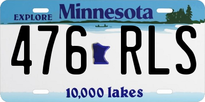 MN license plate 476RLS