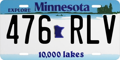 MN license plate 476RLV