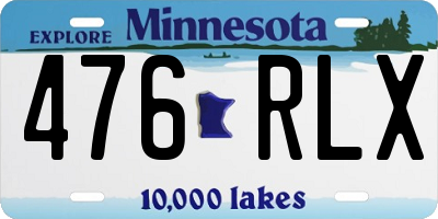 MN license plate 476RLX