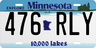 MN license plate 476RLY