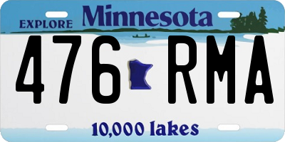 MN license plate 476RMA