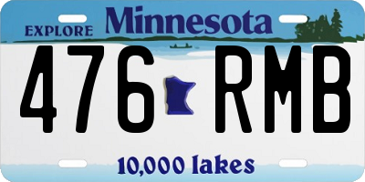 MN license plate 476RMB