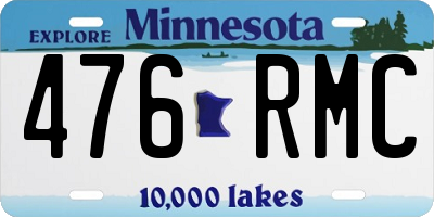 MN license plate 476RMC