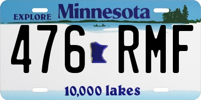 MN license plate 476RMF