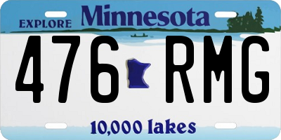 MN license plate 476RMG