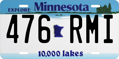 MN license plate 476RMI