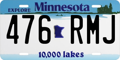 MN license plate 476RMJ